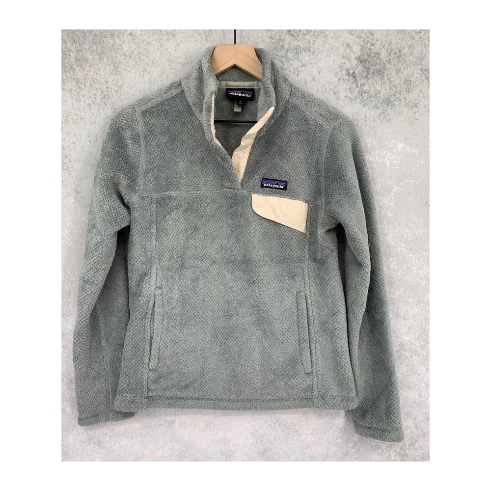 Patagonia Sweater Womens Small Gray Re-Tool Snap-T Polartec Thermal Pro